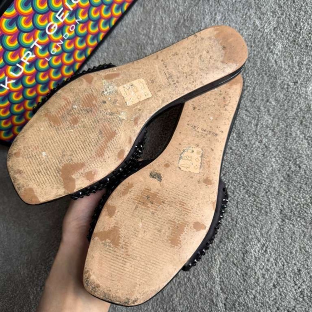 Women Kurt Geiger black mule sandal flat - Picture 6 of 9